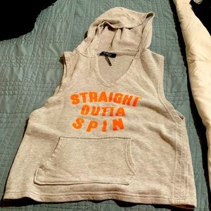 Sleeveless workout top- STRAIGHT OUTTA SPIN